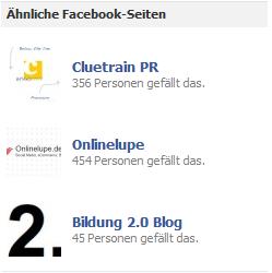 Ähnliche Facebook-Seiten