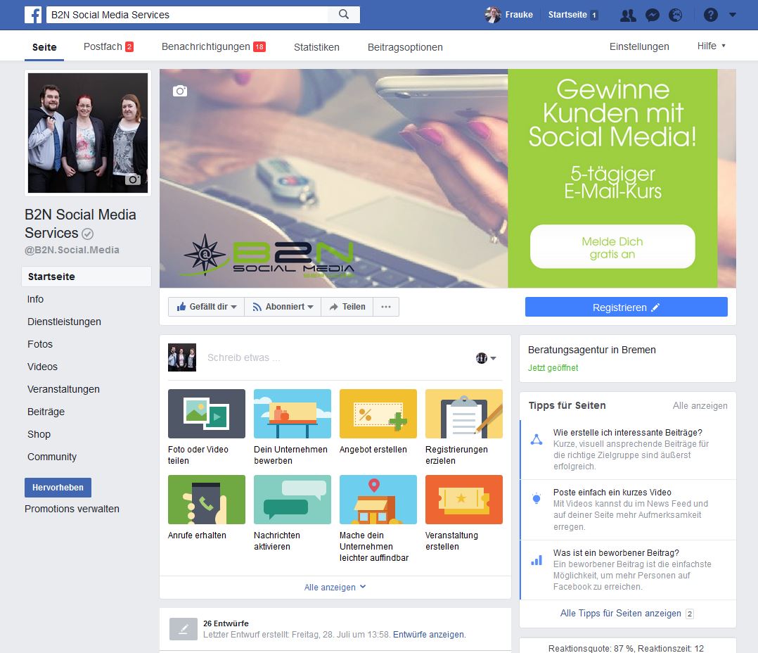 Facebook für Unternehmen_Seiten