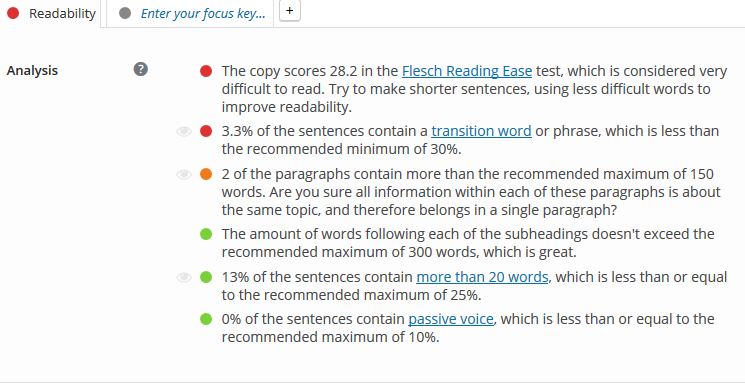 Flesch Reading Ease Test auf englisch